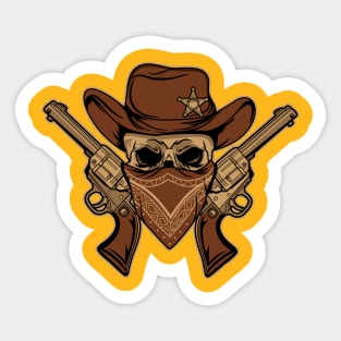 WILD WEST SKULL Sticker